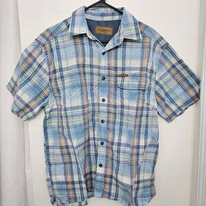 Clear Water Outfitters 100% Cotton XL Short Sleeve Button Front Casual Shirt